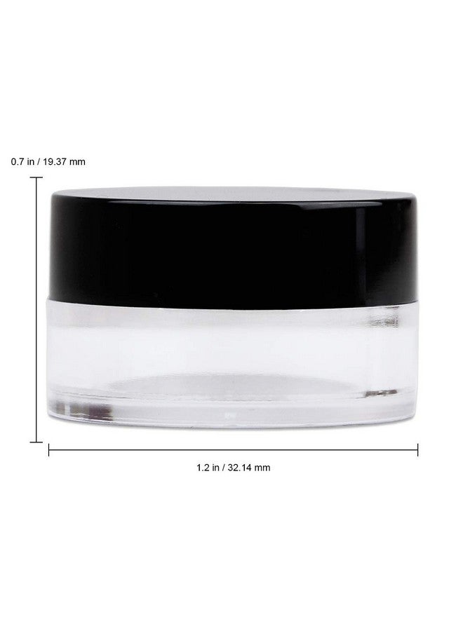 Beauticom 50 Jarsbeauticom Highgraded 5 Grams5 Ml Bpa Free Thick Clear Acrylic 100% No Leak Plastic Empty Containers With Black Lid For Cosmetic Lip Balm Beads Creams Lotion Liquids Sample Travel - Image 2