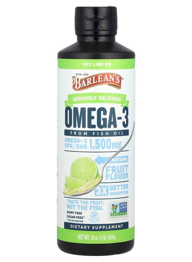 BARLEAN'S Seriously Delicious® Omega-3 From Fish Oil Key Lime Pie 16 oz (454 g)  - Image 1