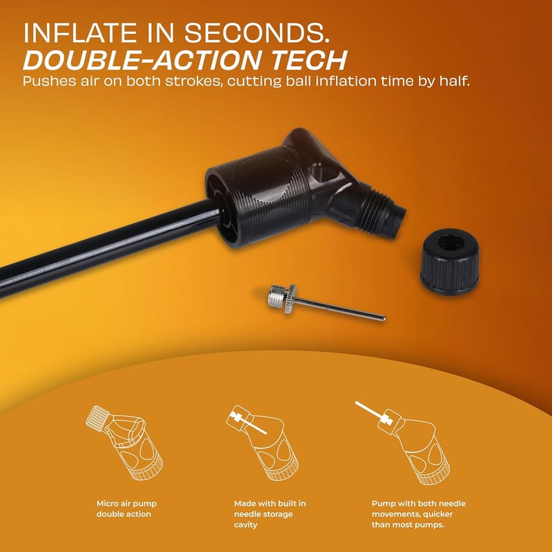 Nivia Double Action Ball Pump - Black - Image 3