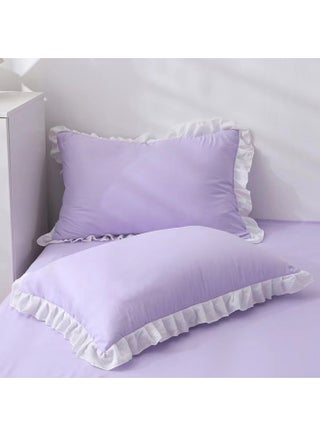 # Pillowcase Ins Pillowcase Pair For Students One For Children Princess Style Solid Color Ruffled Pillowcase Household-Color:Light Purple [one Pillowcase]-Specifications:40cmX60cm - pzsku/Z518F0FDFB95FE3E7826DZ/45/_/1741676493/10e55372-533f-4909-8738-32f3f6d7f3f6
