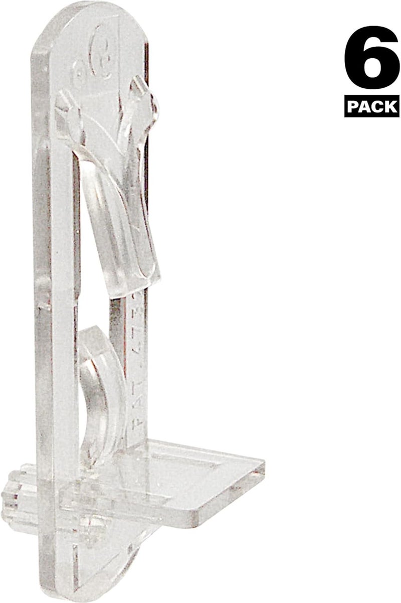 PRIMELINE R 7316 1/4 In., Plastic, Clear Locking Shelf Pegs 6 Count (Pack of 1) - Image 2