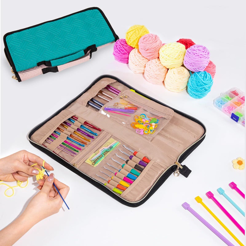 MYBAGZING Knitting Needles & Crochet Hook Case - Empty (up to 14 Inches) - Knitting & Crochet Accessories Organizer - Image 4