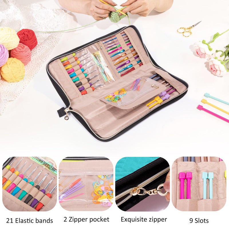 MYBAGZING Knitting Needles & Crochet Hook Case - Empty (up to 14 Inches) - Knitting & Crochet Accessories Organizer - Image 3