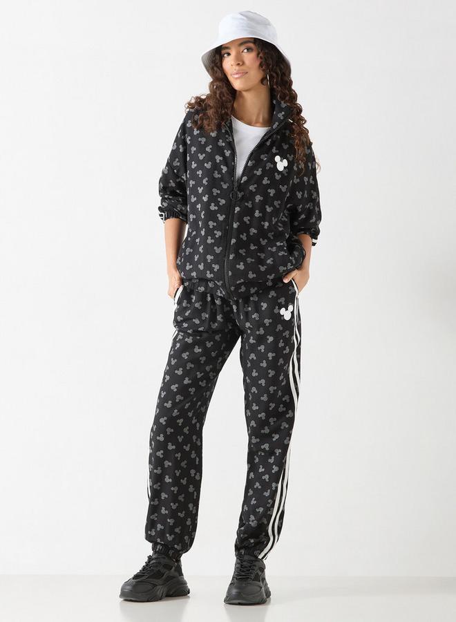 اس بي كاركترز جاكيت بأكمام طويلة وسحاب إغلاق وطبعات ميكي ماوس - Image 2