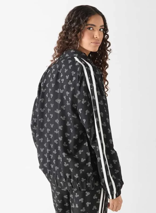 SP Characters Mickey Mouse Print Jacket with Long Sleeves and Zip Closure