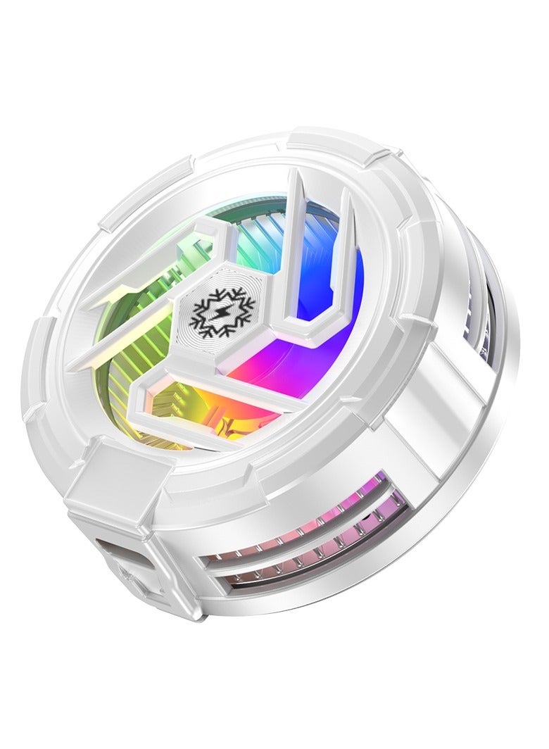 مونستون كرييشونز مبرد هاتف مغناطيسي مع لوحة معدنية واحدة – مروحة تبريد شبه موصل توربو، يعمل بالطاقة عبر USB، مبرد ألعاب بإضاءة RGB متوافق مع iPhone وHuawei وSamsung وAndroid، مثالي للألعاب مثل Genshin Impact وPUBG - Image 1