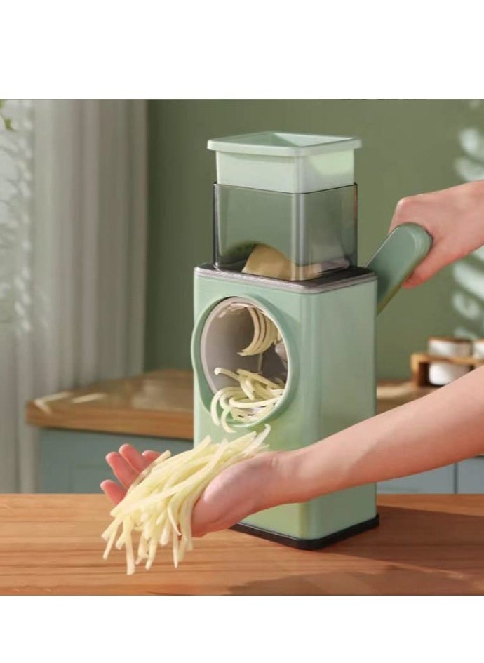 ELTRAZONE vege-cutter1x20 Multifunctional Vegetable Grater Fruit Vegetable Slicer Easy Clean 4 in 1 Adjustable Handheld Vegetable Slicer Spiral Drum Slicer Assorted, 1x20  - Image 4