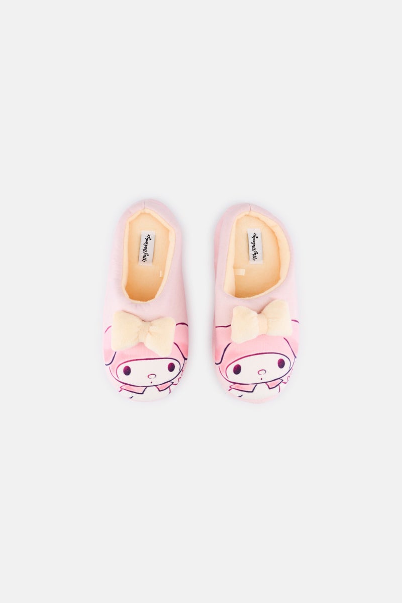 Sanrio Kids Girl My Melody Slip On Homewear Siippers, Multicolor  - Image 3