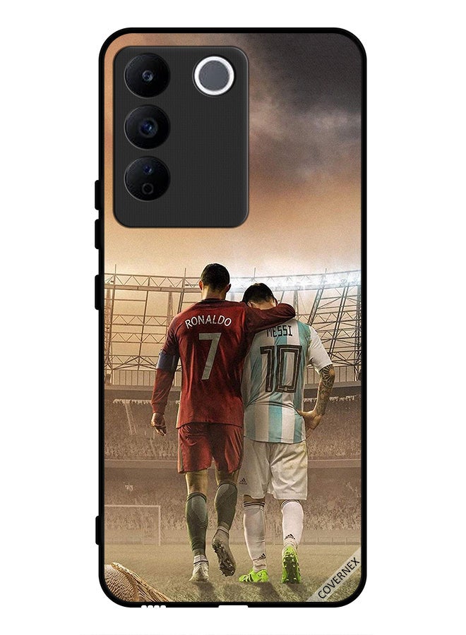 Covernex Protective Case Cover For Vivo V27e Messi & Ronaldo - Image 1