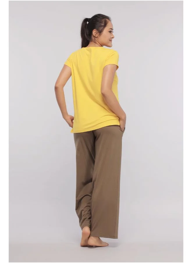 NeceSera Military Olive Flared Supima Lounge Set