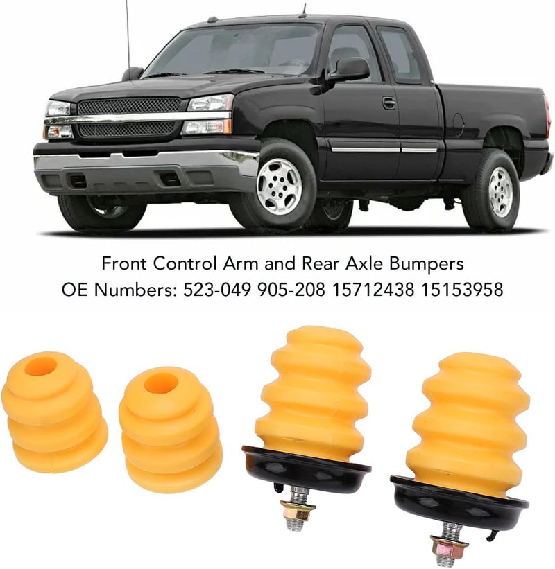 Rear Axle Bumper Front Control Arm Bumper Durable Polyurethane Crack Suspension Parts for 1500 1999 2007 2PCS Rear 2PCS Front - Image 2