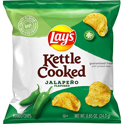 Lay's Kettle Cooked Potato Chips, Jalapeno, 0.85 Ounce (Pack of 40) - Image 2