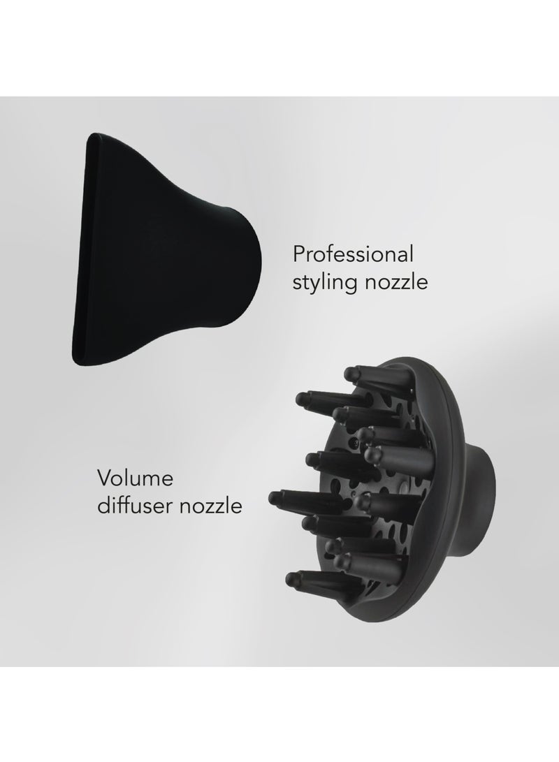 Carrera CRR539 Professional Hair Dryer 2200W – Powerful AC Motor, Ceramic Coated Grill & Ionic Technology, 3 Heat & 2 Speed Settings, Cool Shot, Styling Nozzle, Easy to Use, 2 Years Warranty - Image 4