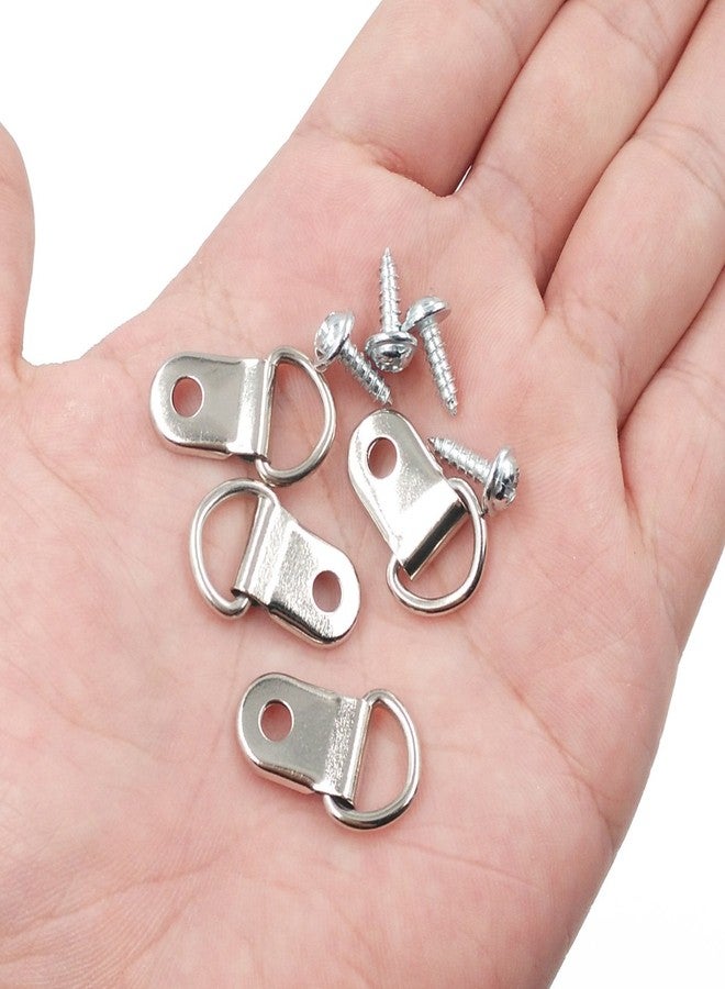 Comdox D Ring Picture Hangers 100-Pack Pro Quality Heavy Duty Picture Hooks with Screws, Picture Frame Hardware - Image 2