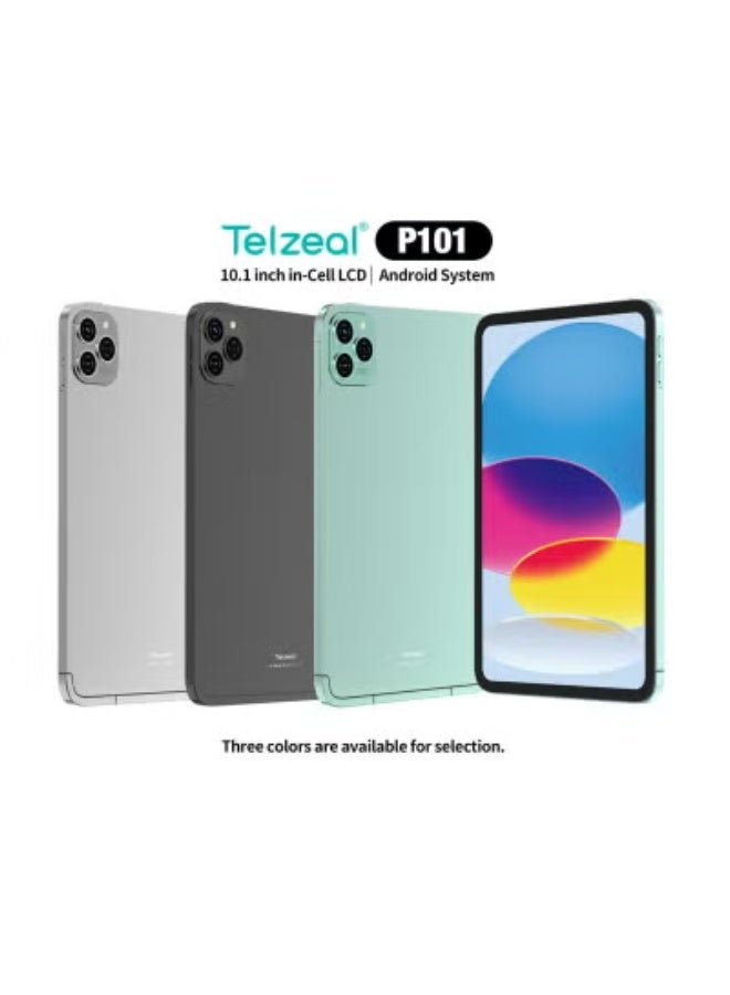 Telzeal 🖤 P101 Android 13 Tablet with 10.1-Inch HD Display, 8GB RAM, 512GB ROM Storage, Dual SIM 5G & Wi-Fi Connectivity, 8000mAh Long Battery Life, Includes Wireless Keyboard & Mouse – Black – All-in-One Productivity Tablet for Work, Study & Entertainment - Image 2