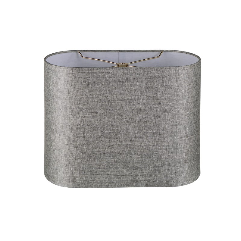 Aspen Creative 37002 Contemporary Oval Hardback Shaped Spider Construction Lamp Shade in Sliver Grey 13 12 wide 8 13 12 x 8 13 12 x 10 12