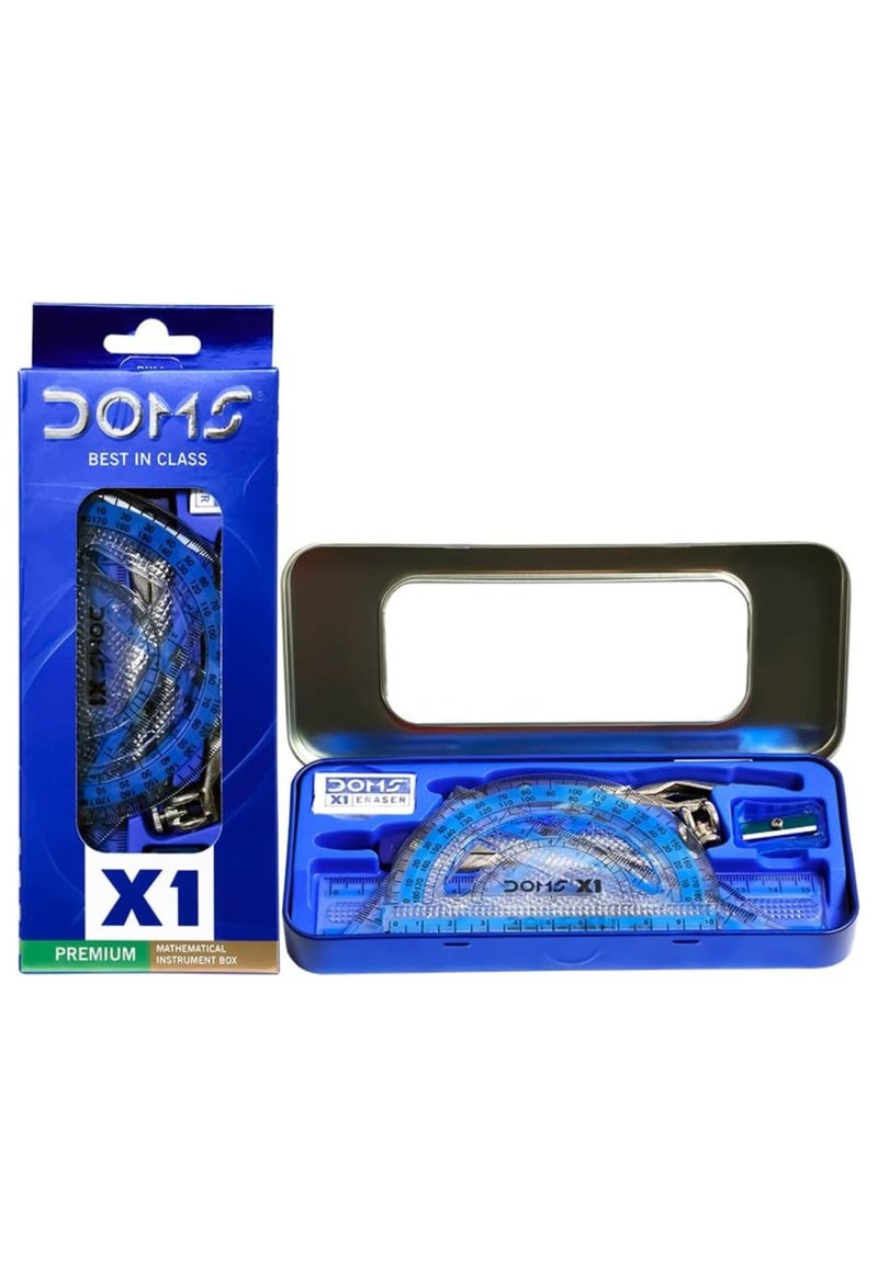 DOMS X1 Premium Mathematical Instrument Box – Geometry Drawing Set with Compass, Protractor & Scale - Image 2
