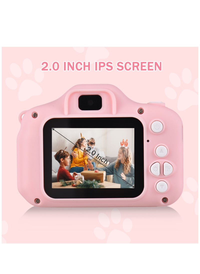 null - Mini Camera Kids Cute Butterfly Camera Digital Camera 1080P Video Camera Pink - Image 1