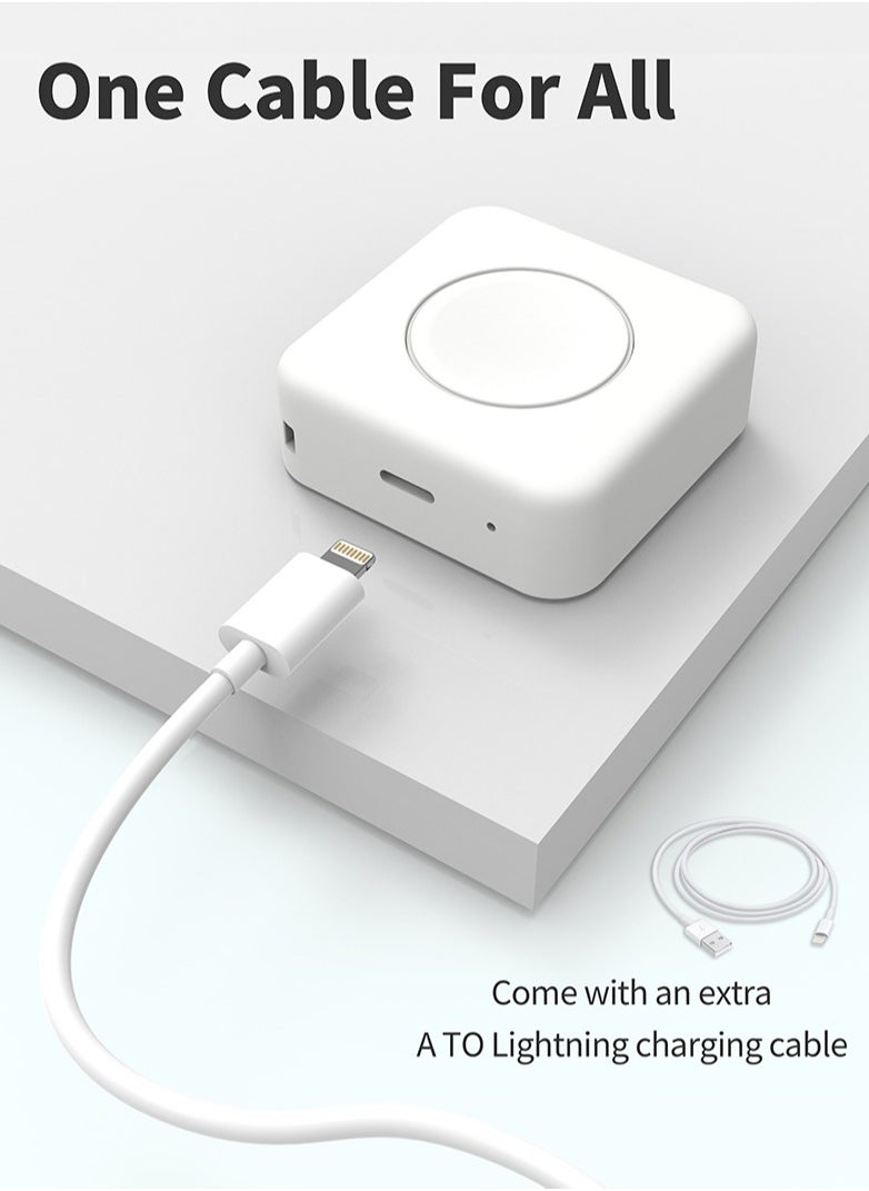 Manopola Portable Charger for Apple Watch Battery Pack with Fast Charging for iWatch,Compact 1200mAh Wireless Magnetic Power Bank with Keychain for Apple Watch Series9/8/7/6/5/4/3/2/SE/Ultra/Ultra2  - Image 4