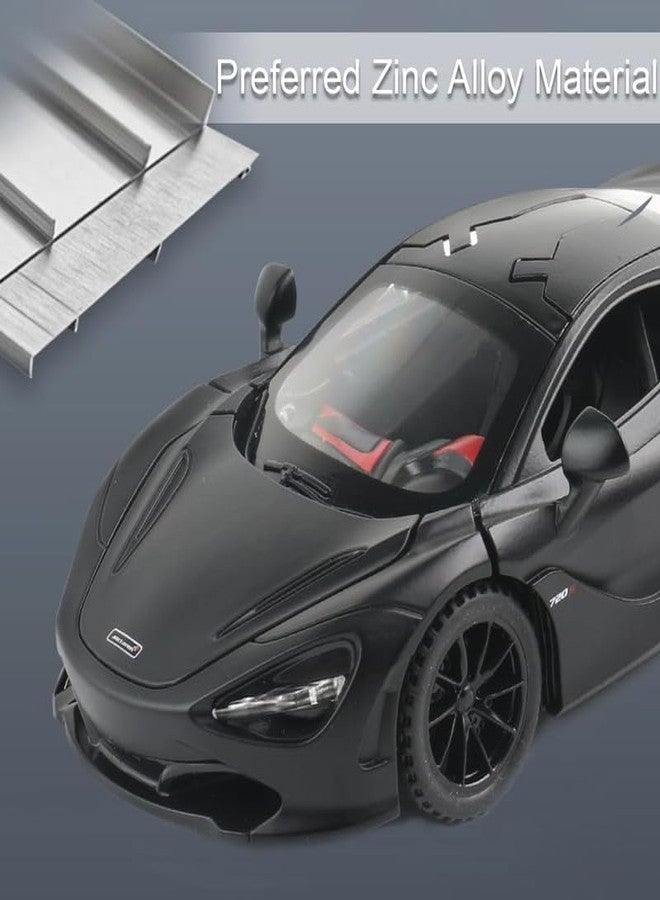 AHBHT Kids Model 1:32 Mc-Laren 720s Die Cast Metal Car Pull Back Action Opening Doors with Realistic Engine Sound Lights Toy Car Gift for Boys - Multi - Image 3