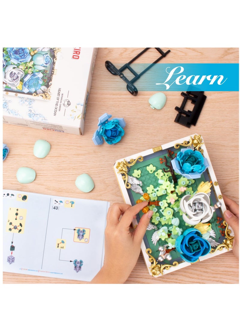 Excefore Flowers Toys Building Sets for Adults, Home Office Décor Flower Frame Art Wall Building Toys, Mother's Day, or Valentines Day Gifts Idea for Adults and Kids  - Image 4
