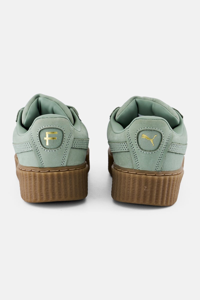Puma x Fenty Kids Boy Creeper Phatty Nubuck Lace Up Outdoor Shoes, Slate Green - Image 4