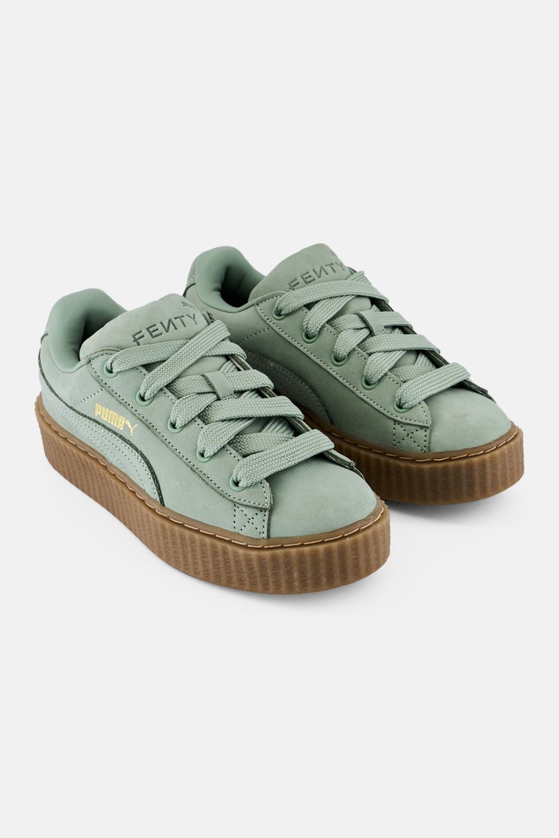 Puma x Fenty Kids Boy Creeper Phatty Nubuck Lace Up Outdoor Shoes, Slate Green - Image 1