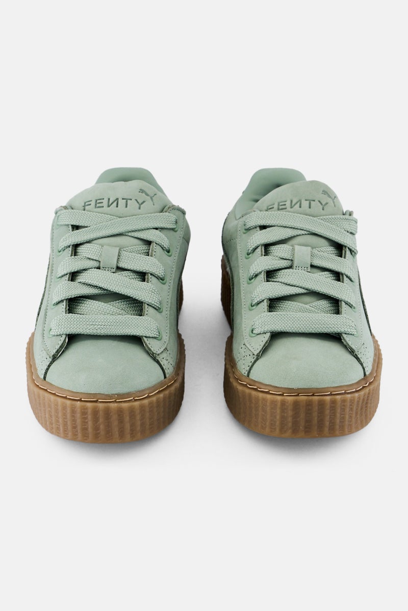 Puma x Fenty Kids Boy Creeper Phatty Nubuck Lace Up Outdoor Shoes, Slate Green - Image 3
