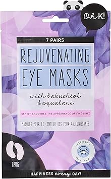 Oh K Under Eye Masks Fine Line Smoothing Reduces Wrinkles 7 Pairs With Added Bakuchiol Vegan and Cruelty Free 26g - Image 1
