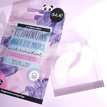 Oh K Under Eye Masks Fine Line Smoothing Reduces Wrinkles 7 Pairs With Added Bakuchiol Vegan and Cruelty Free 26g - Image 4