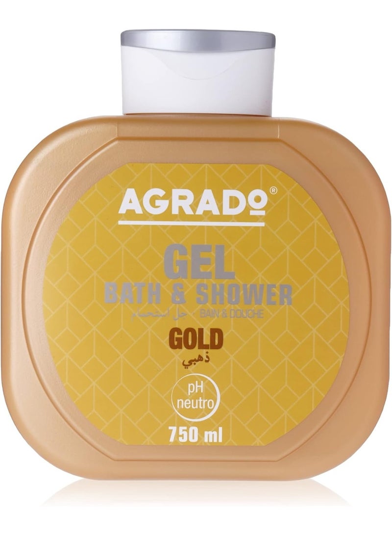 AGRADO Gold Bath And Shower Gel 750 ML - Image 1