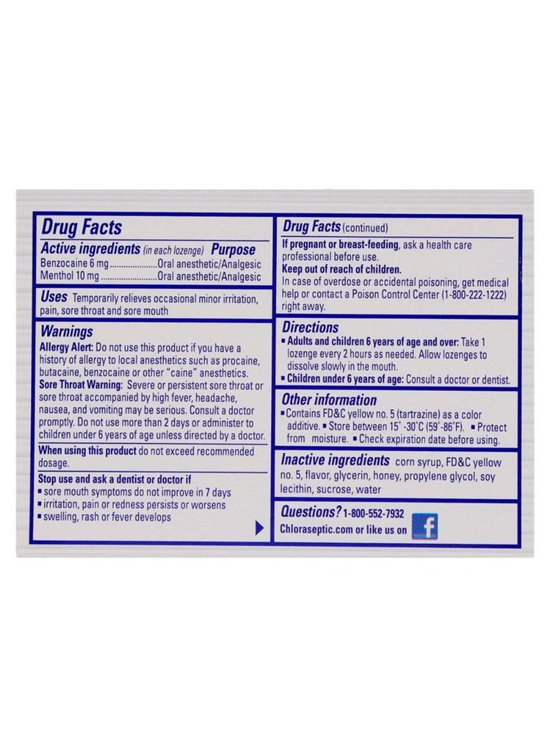Chloraseptic Lozenges Honey And Lemon - Image 2