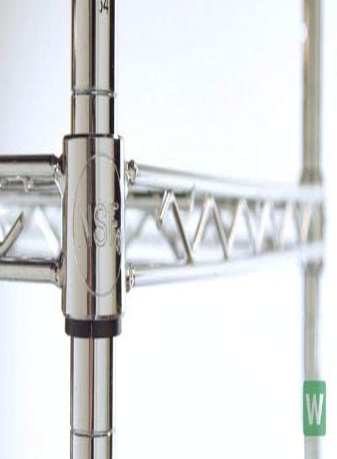 KPS Commercial Chrome Wire Shelf Shelving Posts 74" - 4 Posts - Image 3