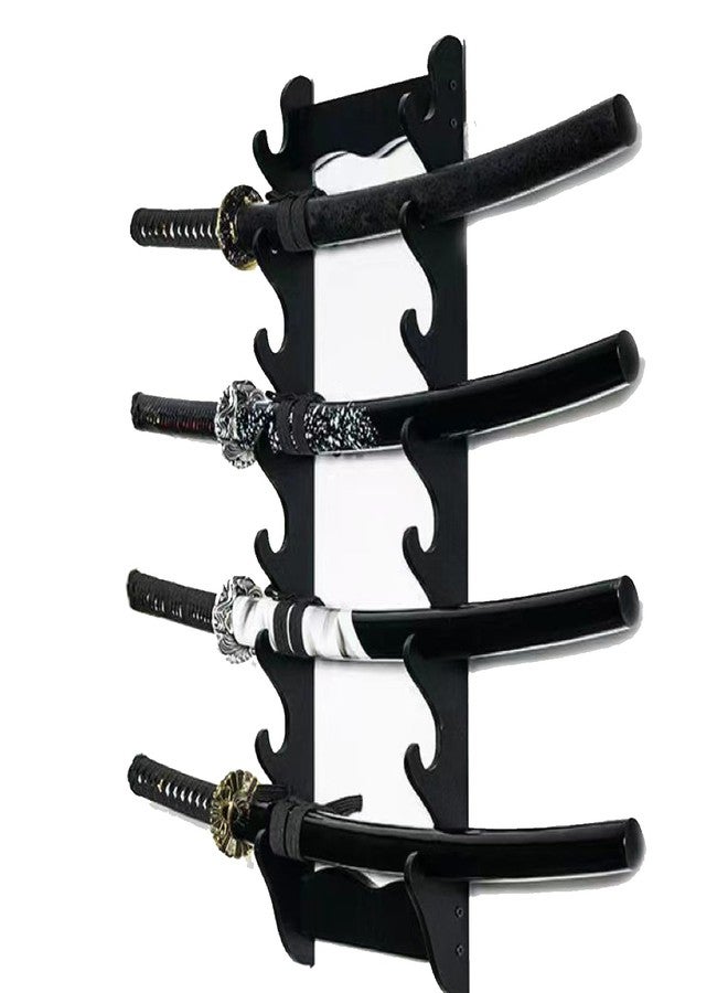 Suprwin Sword Rack Wall Mount Holder, 8-Tier Wooden Stand - Image 1