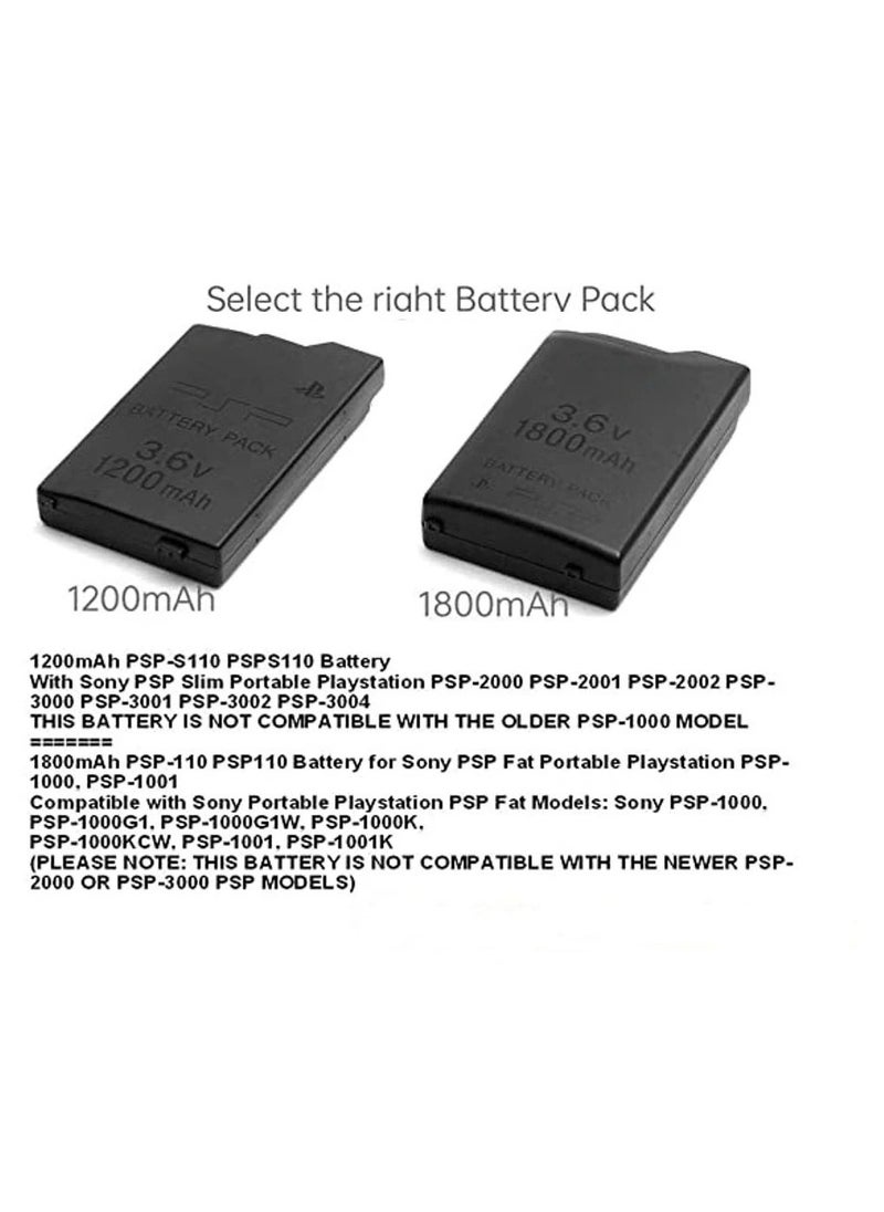 Generic - PSP-110 PSP 1000/1001 (FAT) 1800mAh (3.6V) Replacement Battery For Playstation Portable - Image 1