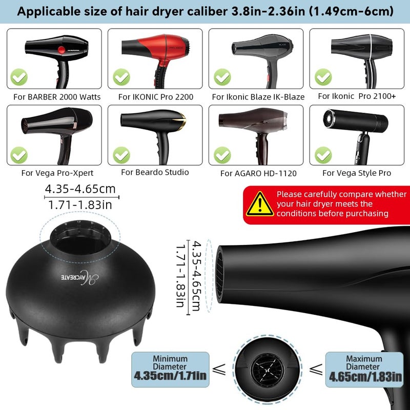 maycreate موزع شعر MAYCREATE أوركيد - ملحق موزع شعر عالمي لمجفف الشعر من 171 بوصة إلى 183 بوصة للشعر المجعد والطبيعي - Image 2