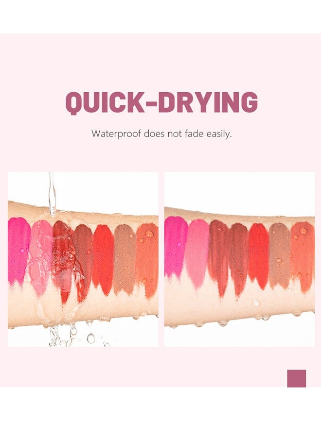 pudaier Matte Liquid Lipstick, Lip Gloss Lip Stain Waterproof Long Lasting, Non-Stick Cup Not Fade, Professional Lip Gloss Makeup Gift for Women（#02） - Image 5