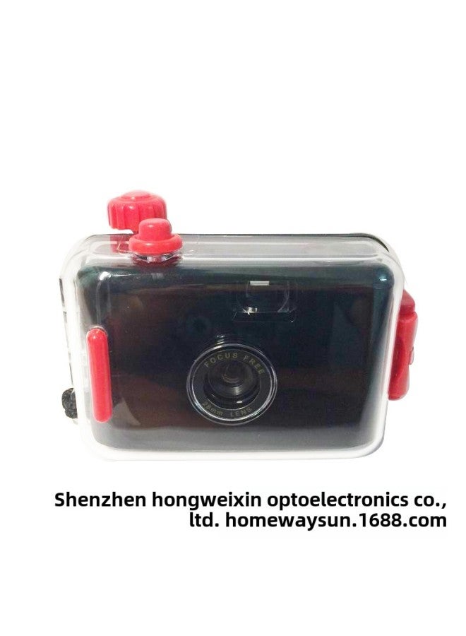 Source Manufacturer 135 Retro Film Film Fool Underwater Waterproof Diving Non-polaroid Camera Customization *made In Stock-Color:Black Red Shell  - Image 1