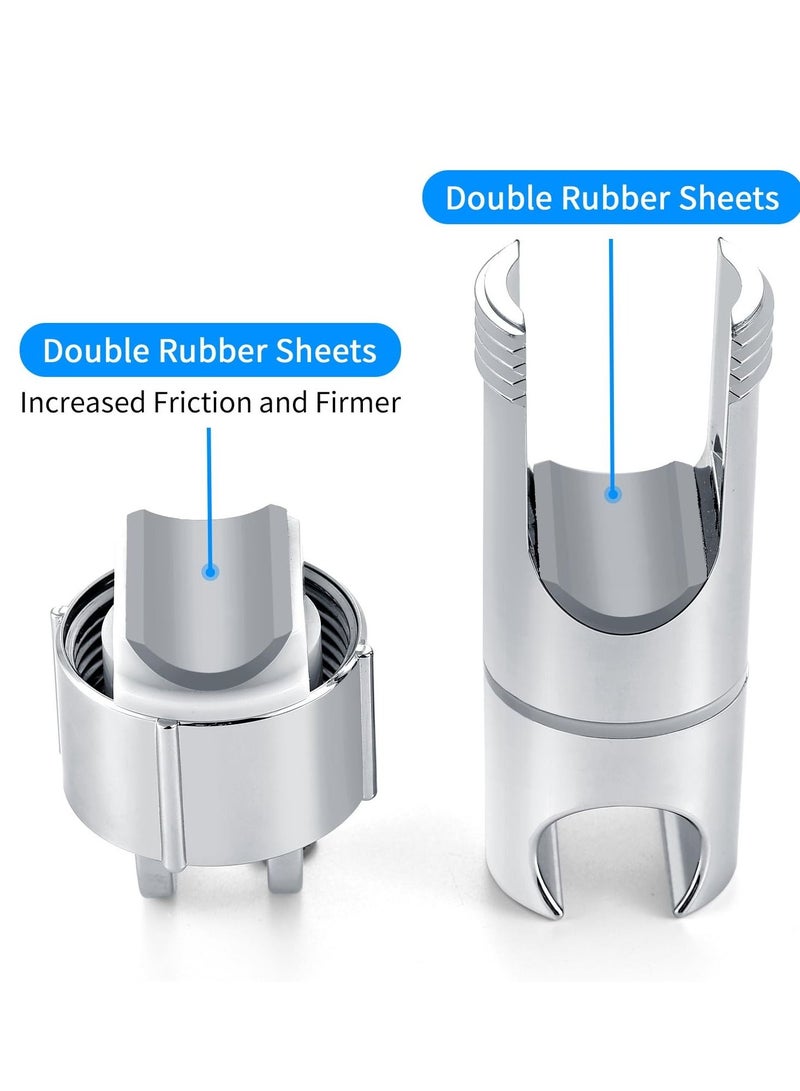 Excefore Shower Head Holder, Shower Holder Bracket 16-27 mm Diameter Chrome-Plated + ABS Design Hand Adjustable Shower Head Holders Replacement Easy Installation for Slide Rod Includes 2 Hooks  - Image 5