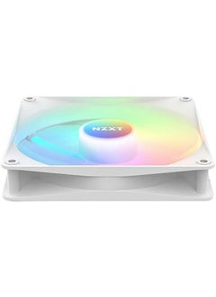 NZXT F140 RGB Core 140mm Hub-Mounted RGB Fan, Sublime RGB Lighting, Up to 1500 RPM Speed, 90.79 CFM, Fluid Dynamic Bearing, 8 LEDs, Superior Heat Dissipation, Single Pack, White | RF-C14SF-W1  - Image 3