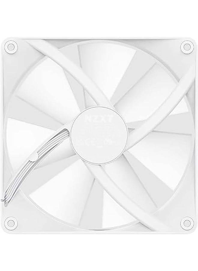 NZXT F140 RGB Core 140mm Hub-Mounted RGB Fan, Sublime RGB Lighting, Up to 1500 RPM Speed, 90.79 CFM, Fluid Dynamic Bearing, 8 LEDs, Superior Heat Dissipation, Single Pack, White | RF-C14SF-W1  - Image 5