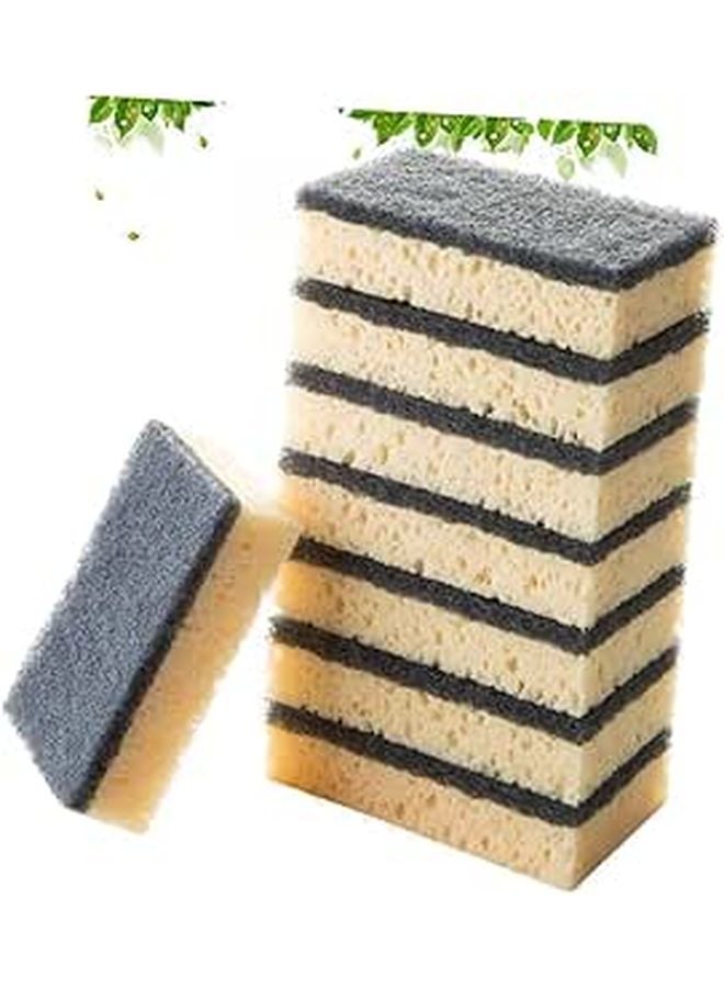 8Pcs Double Sided Non Scratch Kitchen Sponges for Dishes Cookware Utensils Bathroom Cleaning - Image 1