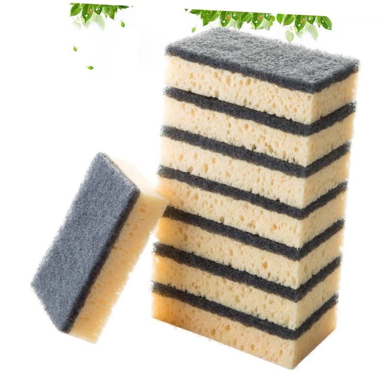 8Pcs Double Sided Non Scratch Kitchen Sponges for Dishes Cookware Utensils Bathroom Cleaning - Image 2