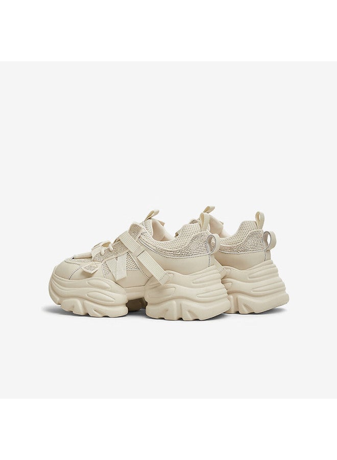 Tata Starry Thick-soled Dad Sneakers Women's Cy201am5 Off-white/light Gray Size 40 - Image 2
