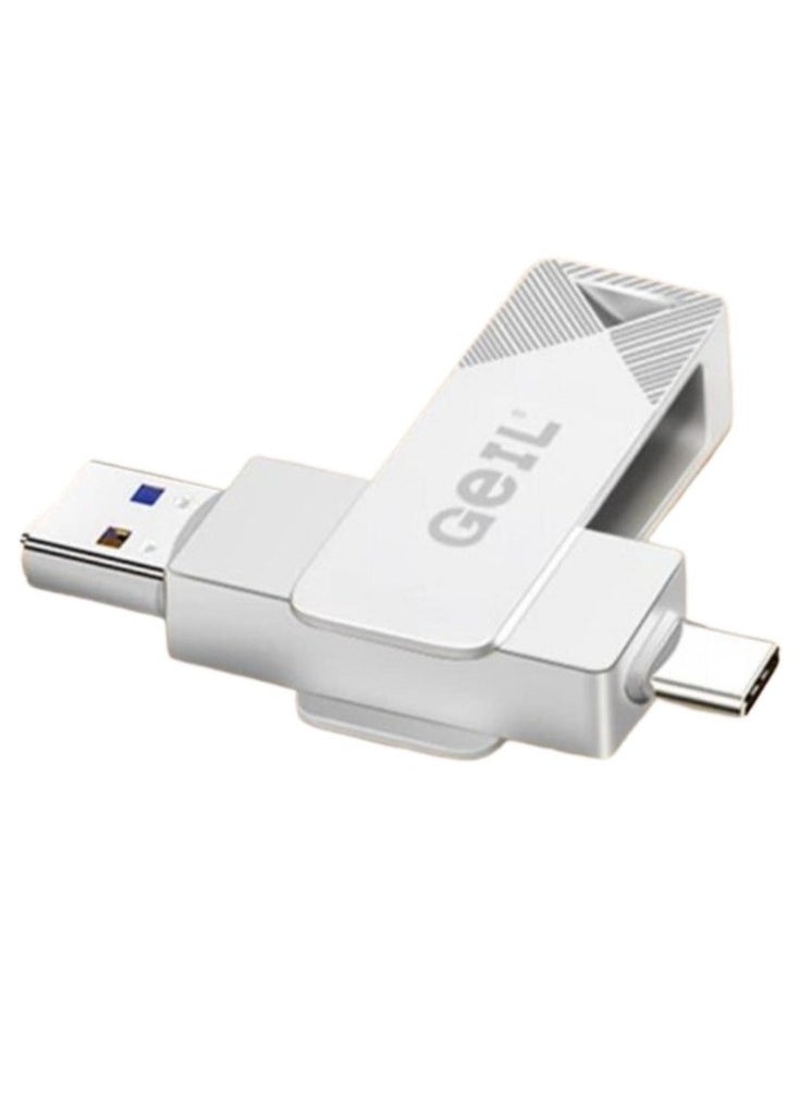 GeIL - GEIL 256GB Dual USB Flash Drive – Type-C & USB 3.0 High-Speed Memory Stick for Smartphones, Tablets, and Computers - Image 1