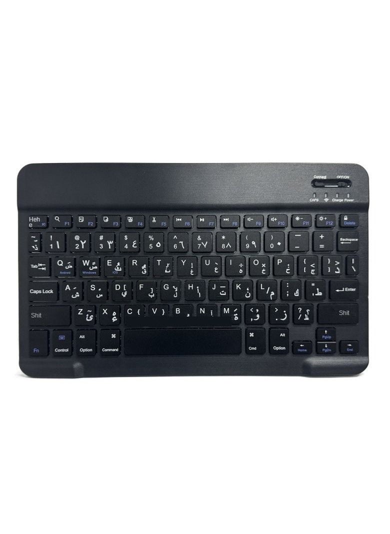 Generic 3 System Switching Multilingual Universal Laptop Ipad BT Black Wireless Keyboard Support Arabic 