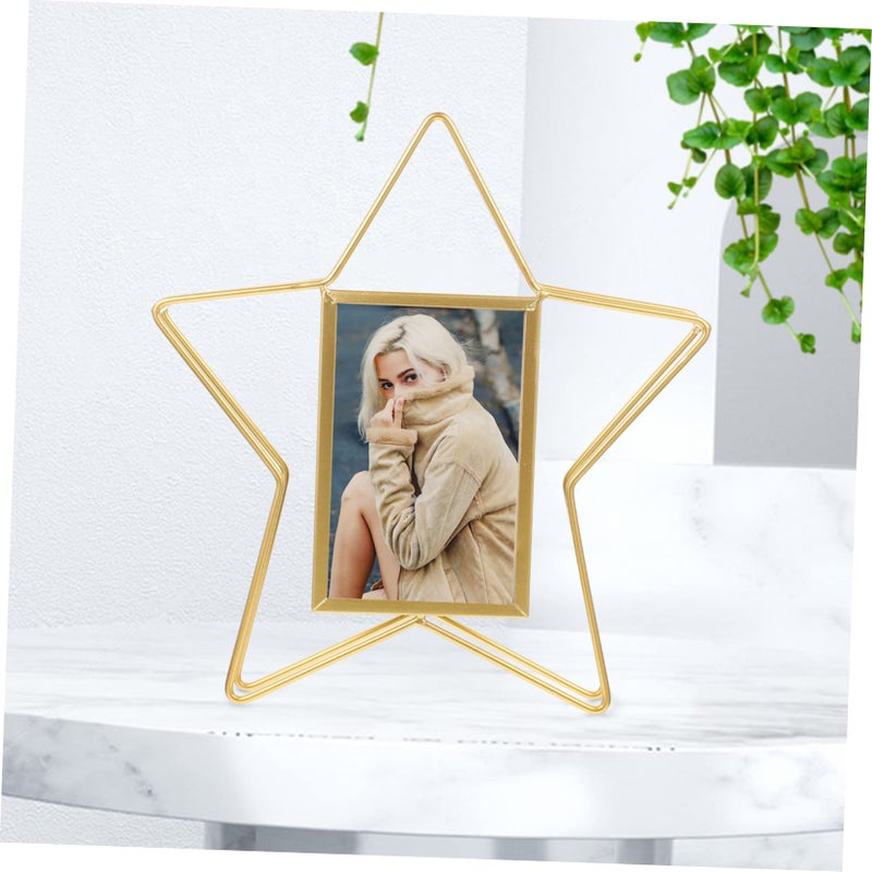 Rotatable Star Shaped Photo Frame Modern Desktop Picture Frame For Home Decor - Image 5