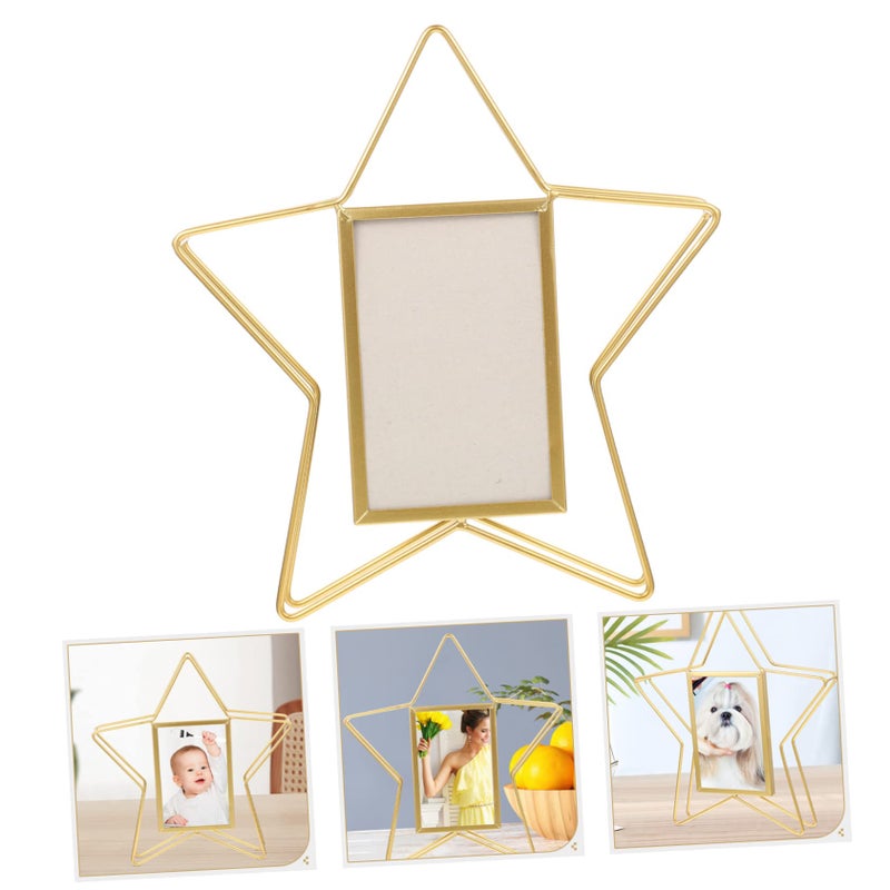 Rotatable Star Shaped Photo Frame Modern Desktop Picture Frame For Home Decor - Image 3