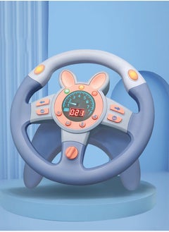 Steering Wheel Toy,Driving Steering Wheel Toy for Kids Backseat,Interactive Educational Learning Sensory Toy with Vibration,Simulated Car Toys with Light Songs for Infant Preschool Kids Toddler Gifts