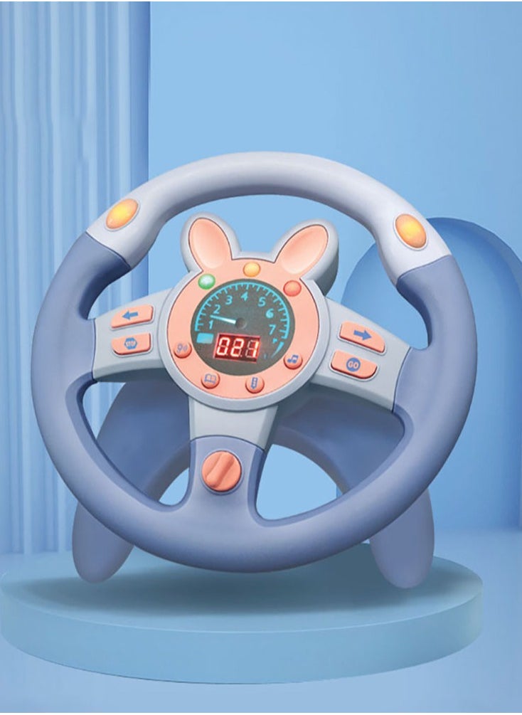 YelaJoy - Steering Wheel Toy,Driving Steering Wheel Toy for Kids Backseat,Interactive Educational Learning Sensory Toy with Vibration,Simulated Car Toys with Light Songs for Infant Preschool Kids Toddler Gifts - Image 1